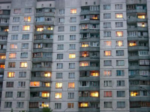 To ensure the environmental integrity of the current Kyoto protocol cap and trade system, funds must be used for investments into renewable energy resources and energy efficiency, for instance heat insulation of buildings like this in Ukraine.