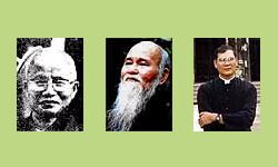 - ocenění disidenti - zleva: Thich Huyen Quang, Thich Quang Do a yen Van Ly -