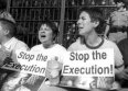 -Amnesty International protestuje proti vykonávání trestu smrti v USA popisek - Odpůrci trestu smrti protestují proti popravě Gary Grahama odsouzeného za vraždu Bobby Lamberta/Foto Amnesty International -
