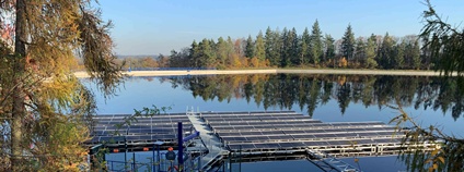 Plovoucí FVE Štěchovice. Foto: ČEZ