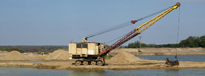 Těžba písku Foto: Radek Linner Wikimedia Commons