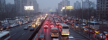 Dopravní zácpa v Pekingu Foto: Wikimedia Commons