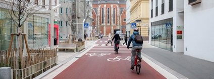 Cykloulice Argentinierstraße. Foto: Christian Fürthner Stadt Wien