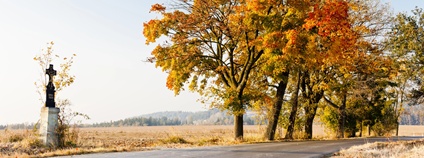 Kříž v podzimní krajině Foto: Depositphotos