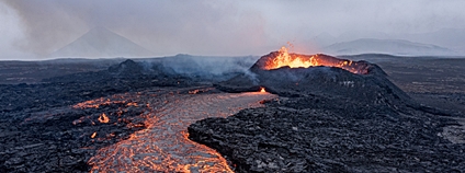 Vulkanická činnost na poloostrově Reykjanes na Islandu Foto: Depositphotos
