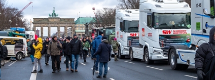 Dopravci protestující v Berlíně Foto: Depositphotos
