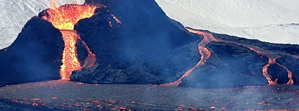 Erupce na Geldingadalir Foto: Berserkur Wikimeda Commons