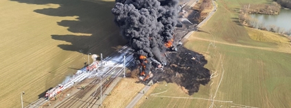 Likvidace následků požáru cisteren s benzenem v Hustopečích nad Bečvou Foto: HZS Olomouckého kraje
