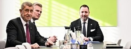 Andrej Babiš, Filip Turek a Igor Červený Foto: MŽP ČR