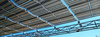 Vizualizace vysouvací střechy se solárními panely Foto: dhp Technology AG Mezinárodní kancelář města Vídně v Praze