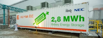 4 MW bateriového systému společnosti ČEZ