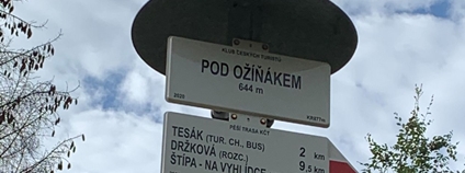 Nový směrovník. Foto: Arcibiskupské lesy a statky Olomouc Nový směrovník. Foto: Arcibiskupské lesy a statky Olomouc