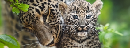 Mládě levharta perského Foto: Helena Hubáčková Safari Park Dvůr Králové