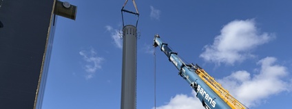 Instalace komína pro ZEVO v Komořanech Foto: United Energy