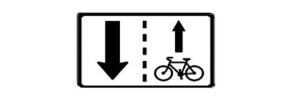 Značka Vjezd cyklistů v protisměru povolen. Zdroj: Ministerstvo dopravy