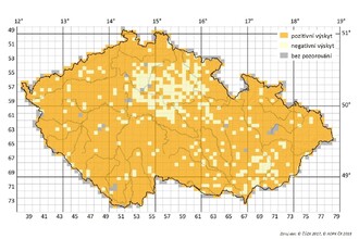  Mapa 1 - Výsledky monitoringu vydry říční. 