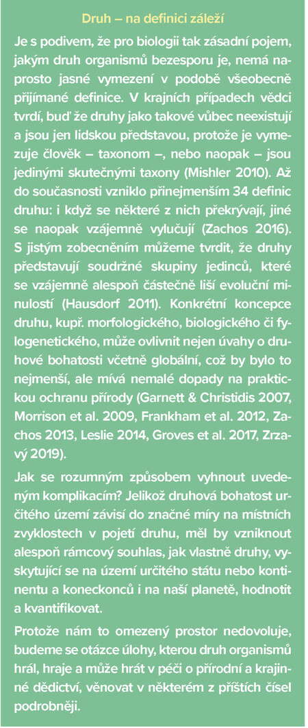  Rámeček 1 - Druh, na definici záleží.