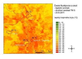Termosnímek České Budějovice