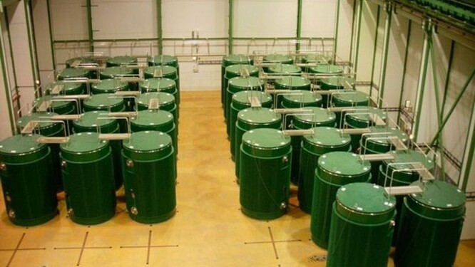 Přechodné úložiště v jaderné elektrárně Temelín.