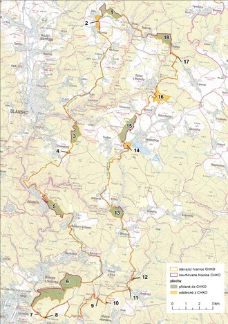 CHKO Moravský kras se rozšíří o zhruba o 6 km2 cenných bučin a dubohabřin v jižní části Moravského krasu a o oblast s ponory krasových toků u Ždáru a Holštejna.