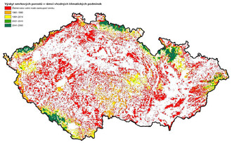 Studie Čermák, P., Mikita, T. a J. Kadavý. 2017. Budoucnost hospodaření se smrkem v období předpokládaných klimatických změn. Lesnická práce. 2017/3. 